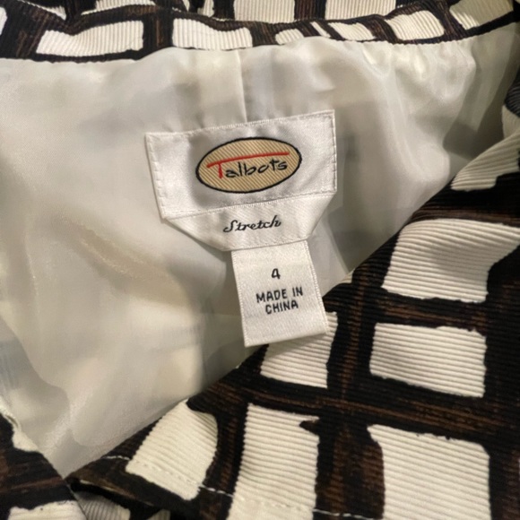 Talbots Abstract Print Button Down Dress 4 FREE SHIP - Picture 4 of 5